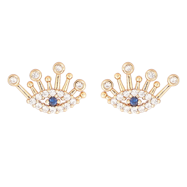 Сережки Xuping Позолота 18K пусети «Кристальні очі» фото №22