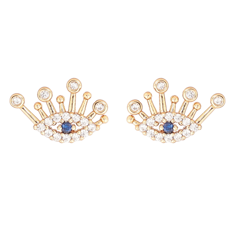 Серьги Xuping Позолота 18K пусеты Кристальные глаза фото №1 Серьги Xuping Позолота 18K пусеты Кристальные глаза фото №1