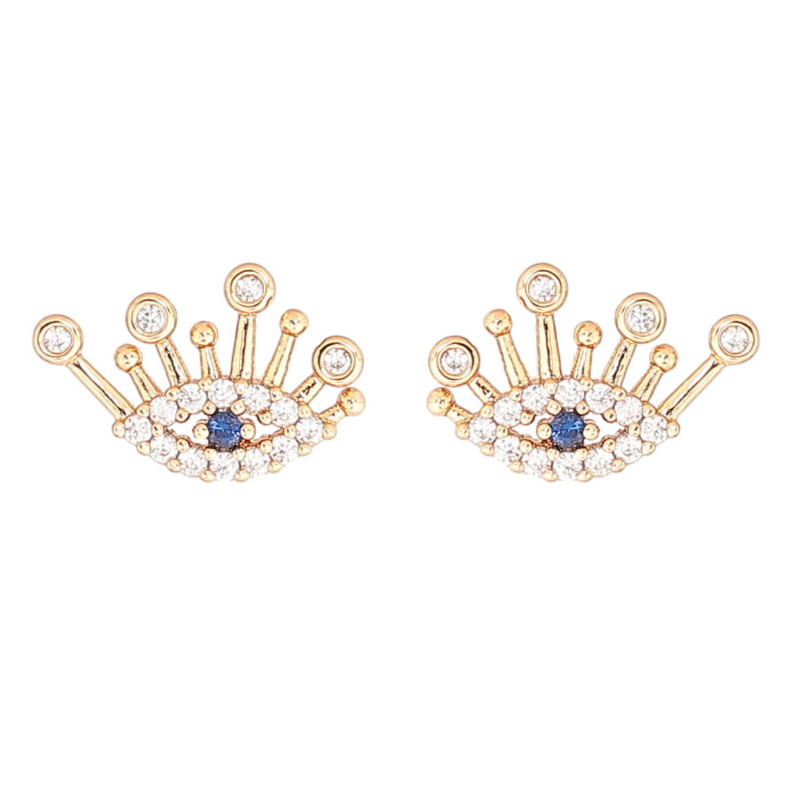 Сережки Xuping Позолота 18K пусети «Кристальні очі» фото №1 Сережки Xuping Позолота 18K пусети «Кристальні очі» фото №1