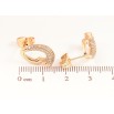 Серьги Xuping Позолота 18K пусеты Узор с инкрустацией кристаллами фото №2 Серьги Xuping Позолота 18K пусеты Узор с инкрустацией кристаллами фото №2