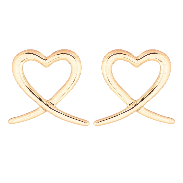 Сережки Xuping Позолота 18K пусети «Сердечка» фото №3 Сережки Xuping Позолота 18K пусети «Сердечка» фото №3