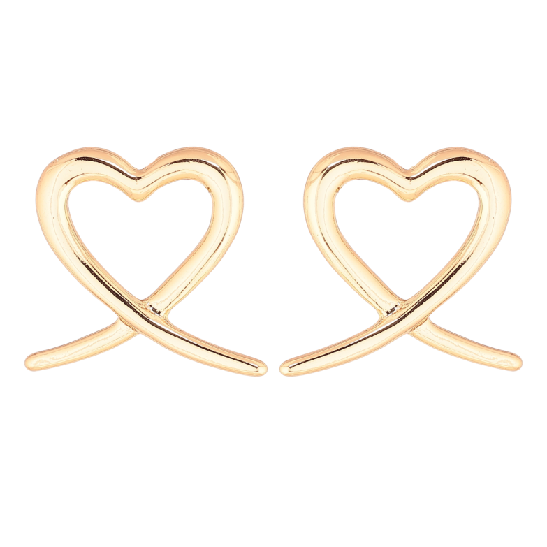 Серьги Xuping Позолота 18K пусеты Сердечки фото №1 Серьги Xuping Позолота 18K пусеты Сердечки фото №1