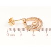 Серьги Xuping Позолота 18K пусеты Круглые подвески с кристаллами фото №2 Серьги Xuping Позолота 18K пусеты Круглые подвески с кристаллами фото №2