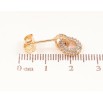 Сережки Xuping Позолота 18K пусети «Кришталеві колечка» фото №2 Сережки Xuping Позолота 18K пусети «Кришталеві колечка» фото №2
