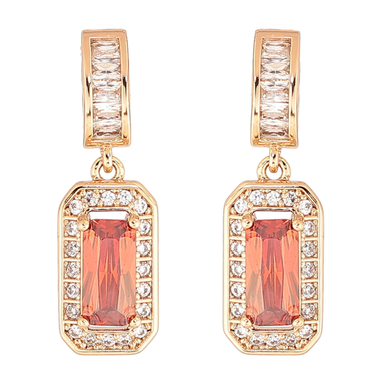 Сережки Xuping Позолота 18K пусети «Кришталеві підвіски з червоним кристалом» фото №5 Сережки Xuping Позолота 18K пусети «Кришталеві підвіски з червоним кристалом» фото №5