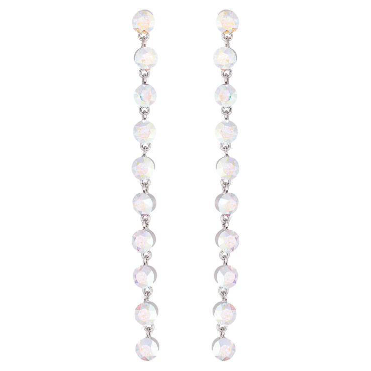 Сережки Xuping колір Родій з кристалами Swarovski пусети «Кришталеві підвіски АВ» фото №3
