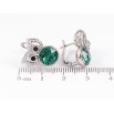 Сережки Xuping колір Родій з кристалами Swarovski англійський замок «Сови з кристалами Emerald» фото №2 Сережки Xuping колір Родій з кристалами Swarovski англійський замок «Сови з кристалами Emerald» фото №2