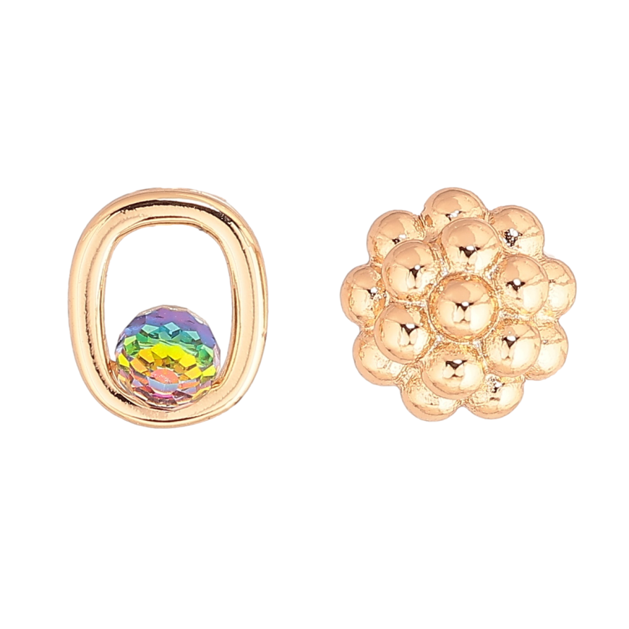 Сережки Xuping колір 18K з кристалами Swarovski пусети «Різнопланові з кристалом Vitrail Medium» фото №1 Сережки Xuping колір 18K з кристалами Swarovski пусети «Різнопланові з кристалом Vitrail Medium» фото №1