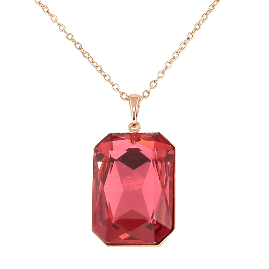 Кулон Xuping цвет 18K с кристаллами Swarovski на цепочке Кристалл Siam, 19х28мм длина 41-46см х 2мм фото №1 Кулон Xuping цвет 18K с кристаллами Swarovski на цепочке Кристалл Siam, 19х28мм длина 41-46см х 2мм фото №1