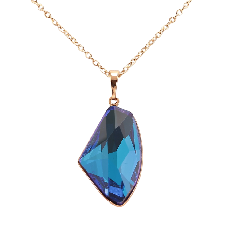 Кулон Xuping колір 18K з кристалами Swarovski на ланцюжку Кристал Capri Blue» довжина 40-45см х 2мм фото №11 Кулон Xuping колір 18K з кристалами Swarovski на ланцюжку Кристал Capri Blue» довжина 40-45см х 2мм фото №11
