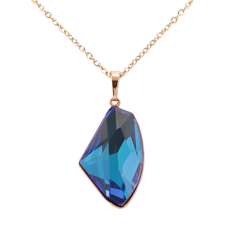 Кулон Xuping колір 18K з кристалами Swarovski на ланцюжку Кристал Capri Blue» довжина 40-45см х 2мм фото №24 Кулон Xuping колір 18K з кристалами Swarovski на ланцюжку Кристал Capri Blue» довжина 40-45см х 2мм фото №24