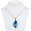 Кулон Xuping колір Родій із кр-ми Swarovski на ланцюжку «Кристал Metallic Blue» довжина 40-47см х 2мм фото №2