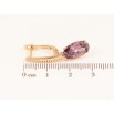 Серьги Xuping Позолота 18K английский замок Подвески с сиреневым кристаллом фото №2 Серьги Xuping Позолота 18K английский замок Подвески с сиреневым кристаллом фото №2