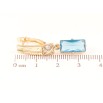 Сережки Xuping Позолота 18K англійський замок «Підвіски з блакитними кристалами» фото №2