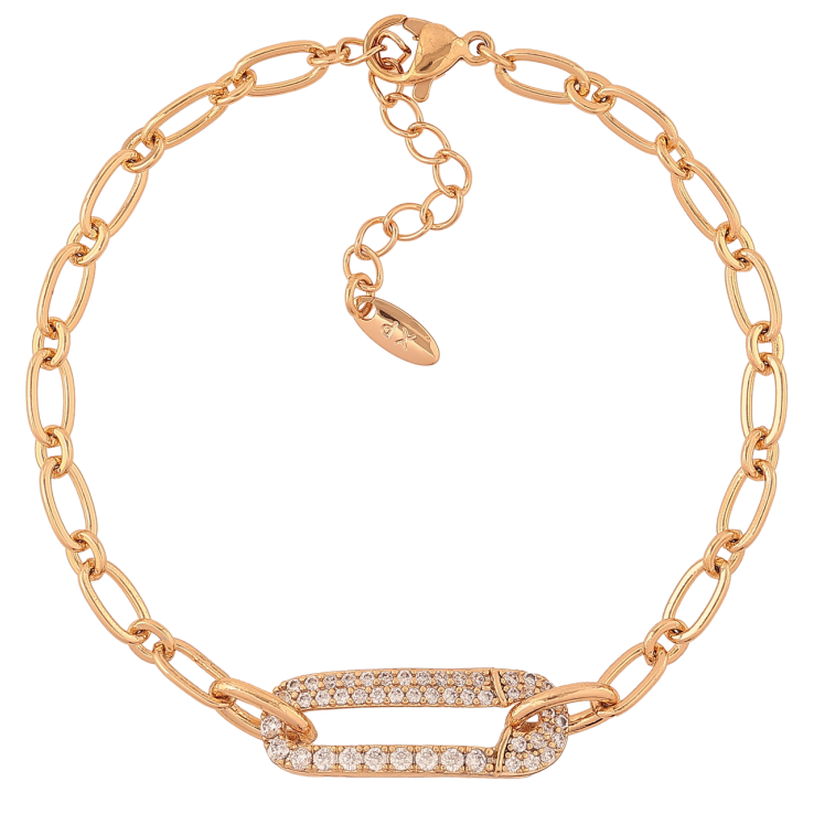 Браслет Xuping Позолота 18K «Ланцюжок зі вставкою шпилька» довжина з доп.ланцюжком 17.5-20.5см х 4-8мм фото №14