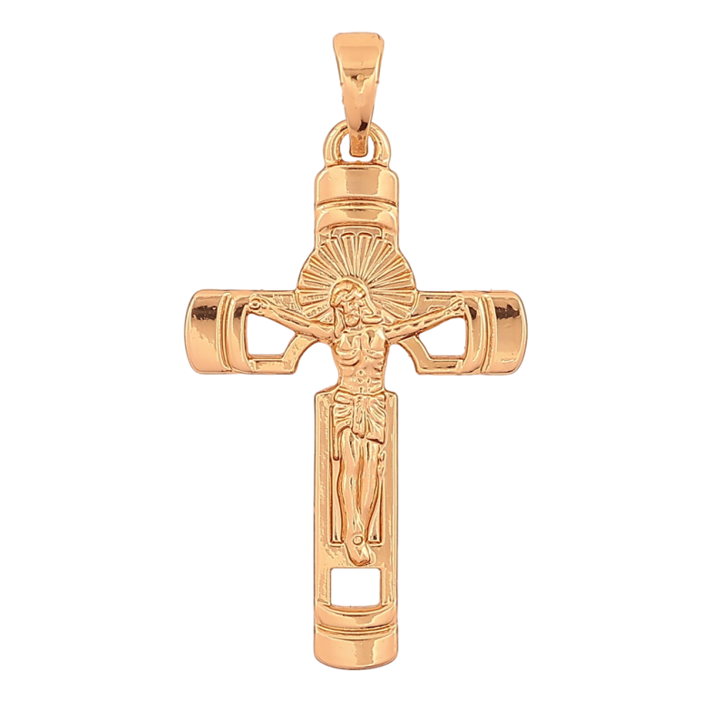 Кулон Xuping Позолота 18K Хрест із Розп'яттям» для ланцюжка до 5мм фото №2 Кулон Xuping Позолота 18K Хрест із Розп'яттям» для ланцюжка до 5мм фото №2