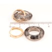Серьги Xuping Позолота 18K подвески на колечках Черные кристальные колечки 2 в 1 фото №3