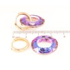 Серьги Xuping Позолота 18K подвески на колечках Разноцветные кристальные колечки 2 в 1 фото №2 Серьги Xuping Позолота 18K подвески на колечках Разноцветные кристальные колечки 2 в 1 фото №2