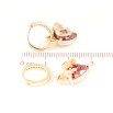 Серьги Xuping Позолота 18K подвески на колечках Красные кристальные сердечки 2 в 1 фото №2 Серьги Xuping Позолота 18K подвески на колечках Красные кристальные сердечки 2 в 1 фото №2
