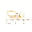 Серьги Xuping Позолота 18K подвески на колечках Звездочки с кристальным сердечком фото №2 Серьги Xuping Позолота 18K подвески на колечках Звездочки с кристальным сердечком фото №2