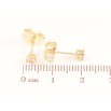 Серьги Xuping M&L Цвет 18K пусеты Бежевые кристаллы в 4-х крапановой оправе ø 3мм фото №2