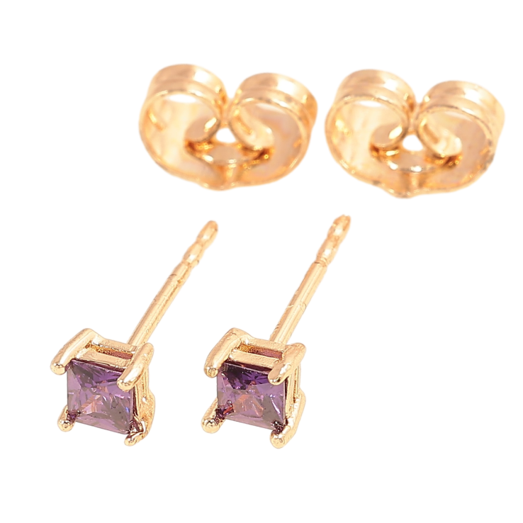 Серьги Xuping M&L Цвет 18K пусеты Сиреневые кристаллы 3х3мм фото №24 Серьги Xuping M&L Цвет 18K пусеты Сиреневые кристаллы 3х3мм фото №24