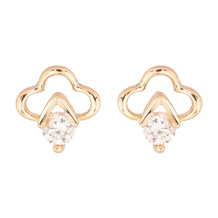 Серьги Xuping M&L Цвет 18K пусеты Узор с кристаллами фото №6 Серьги Xuping M&L Цвет 18K пусеты Узор с кристаллами фото №6