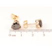 Серьги Xuping M&L Цвет 18K пусеты Черные кристальные сердечки 8х8мм фото №2