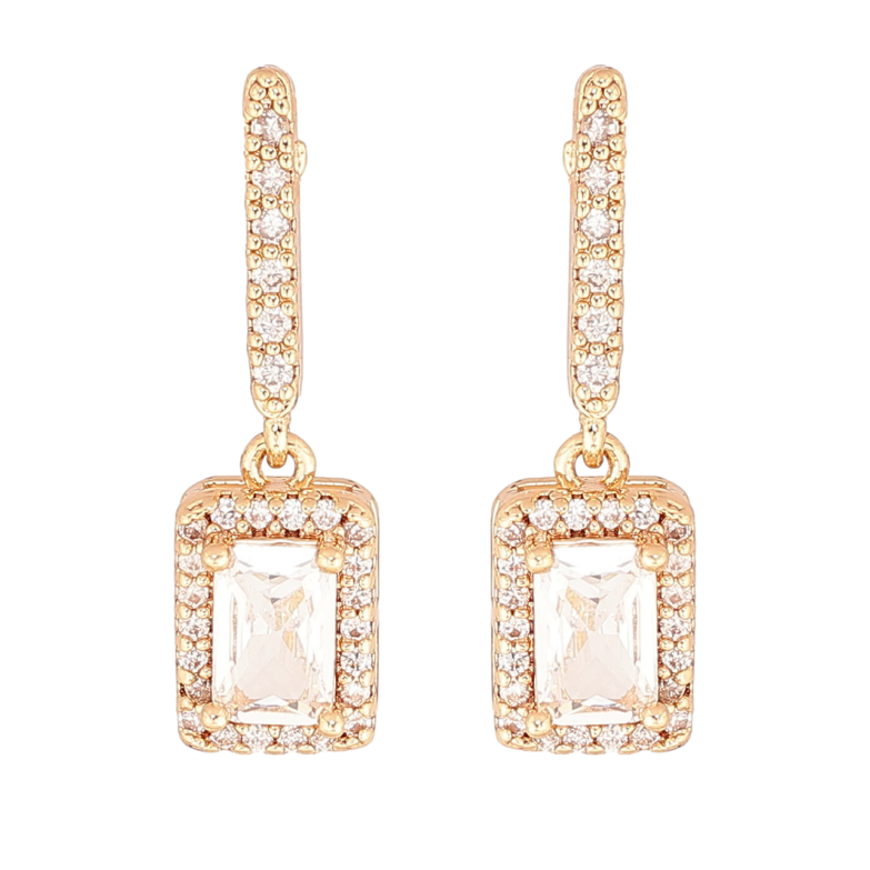 Сережки Xuping M&L Колір 18K пусети Кристальні підвіски» фото №17