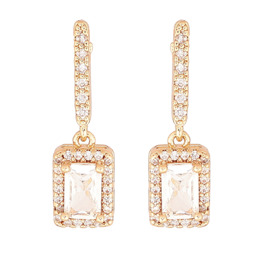 Серьги Xuping M&L Цвет 18K пусеты Кристальные подвески фото №1