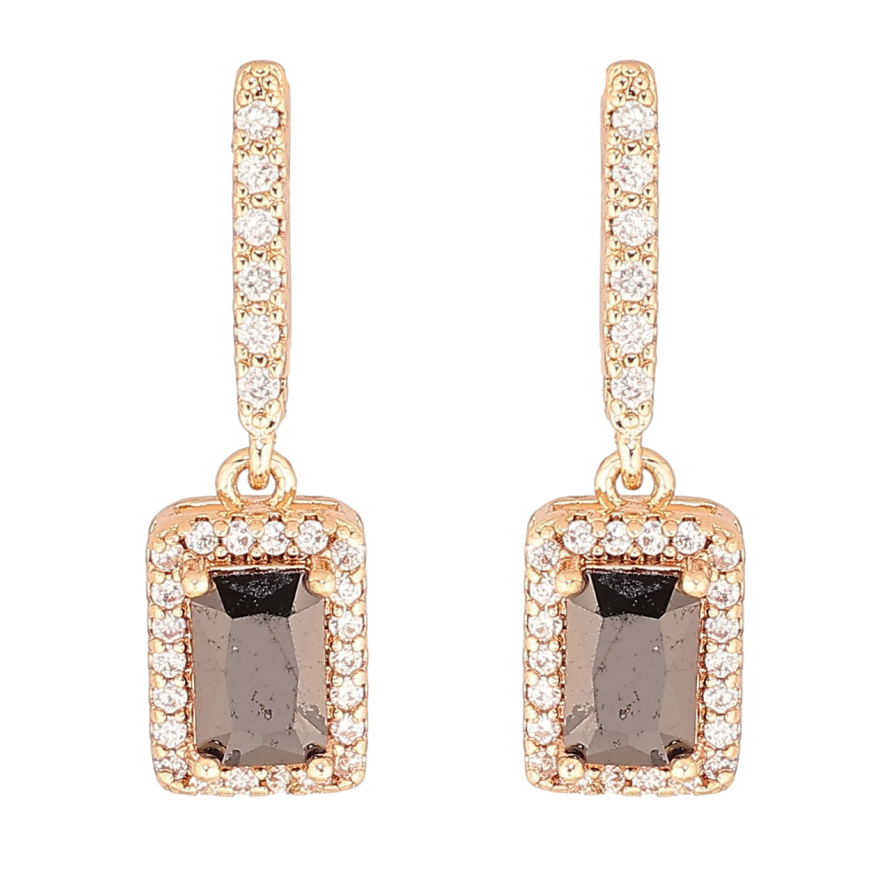 Серьги Xuping M&L Цвет 18K пусеты Кристальные подвески с черным кристаллом фото №1 Серьги Xuping M&L Цвет 18K пусеты Кристальные подвески с черным кристаллом фото №1