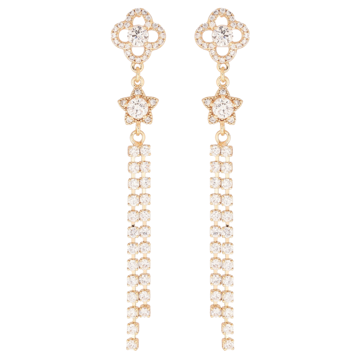 Серьги Xuping M&L Цвет 18K пусеты Кристальные подвески фото №17 Серьги Xuping M&L Цвет 18K пусеты Кристальные подвески фото №17