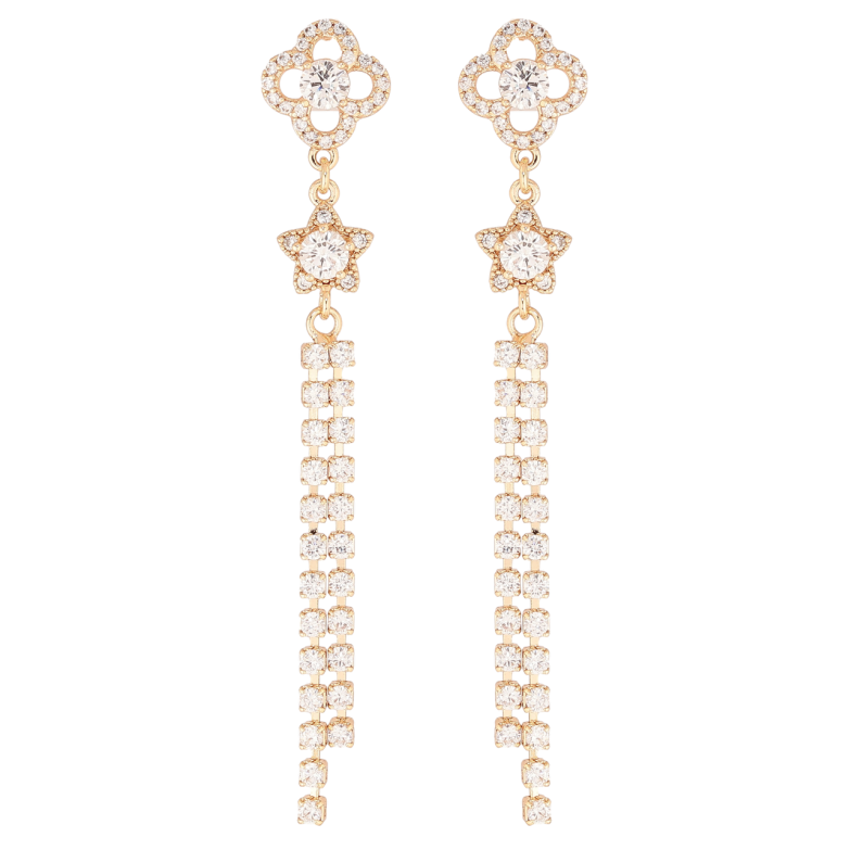 Сережки Xuping M&L Колір 18K пусети Кришталеві підвіски» фото №8 Сережки Xuping M&L Колір 18K пусети Кришталеві підвіски» фото №8