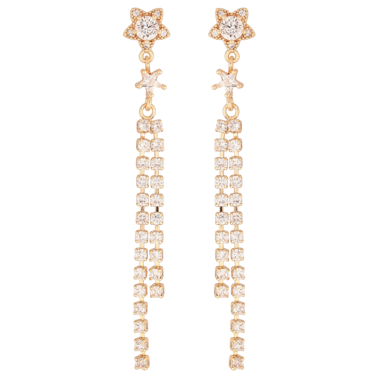 Серьги Xuping M&L Цвет 18K пусеты Кристальные подвески фото №14