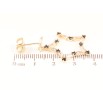 Серьги Xuping M&L Цвет 18K пусеты Звезды с черно-белыми кристаллами фото №2 Серьги Xuping M&L Цвет 18K пусеты Звезды с черно-белыми кристаллами фото №2