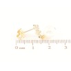 Серьги Xuping M&L Цвет 18K пусеты Кристальные листики с жемчужными подвесками фото №2