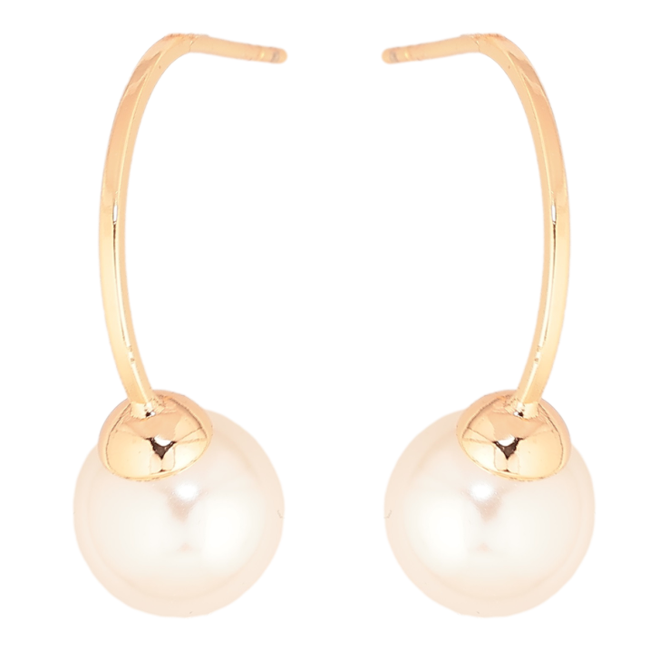 Серьги Xuping M&L Цвет 18K пусеты Дуги с жемчужинами фото №17 Серьги Xuping M&L Цвет 18K пусеты Дуги с жемчужинами фото №17