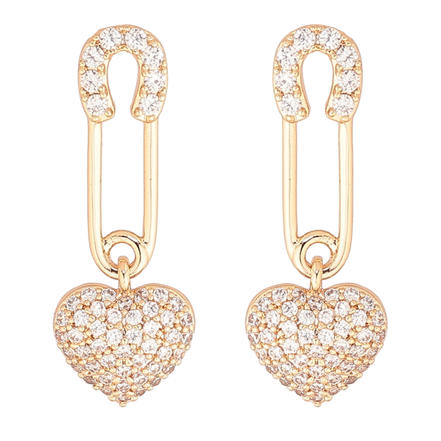 Серьги Xuping M&L Цвет 18K пусеты Булавки с сердечками фото №1
