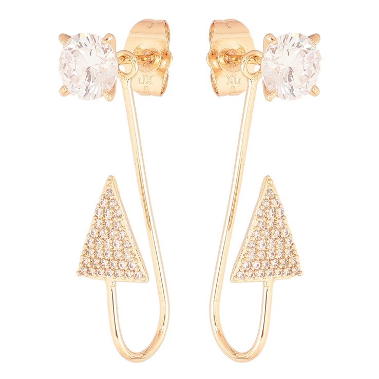 Серьги Xuping M&L Цвет 18K пусеты Кристалл с крючком 2 в 1 фото №4 Серьги Xuping M&L Цвет 18K пусеты Кристалл с крючком 2 в 1 фото №4