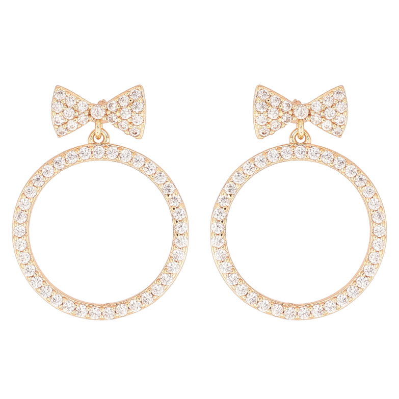 Сережки Xuping M&L Колір 18K пусети «Кришталеві метелики з кільцями» фото №8