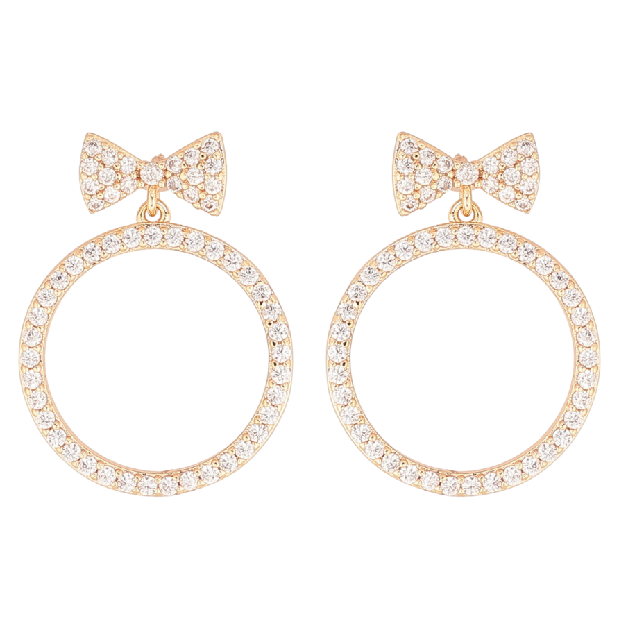 Серьги Xuping M&L Цвет 18K пусеты Кристальные бабочки с колечками фото №1