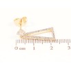 Серьги Xuping M&L Цвет 18K пусеты Треугольные подвески с кристаллами фото №2