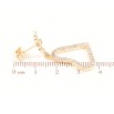 Серьги Xuping M&L Цвет 18K пусеты Цветочки с сердечками фото №2 Серьги Xuping M&L Цвет 18K пусеты Цветочки с сердечками фото №2