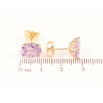 Серьги Xuping M&L Цвет 18K пусеты Сиреневые кристаллы 8х10мм фото №2 Серьги Xuping M&L Цвет 18K пусеты Сиреневые кристаллы 8х10мм фото №2