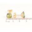 Серьги Xuping M&L Цвет 18K пусеты Зелено-желтые кристаллы 8х8мм фото №2 Серьги Xuping M&L Цвет 18K пусеты Зелено-желтые кристаллы 8х8мм фото №2