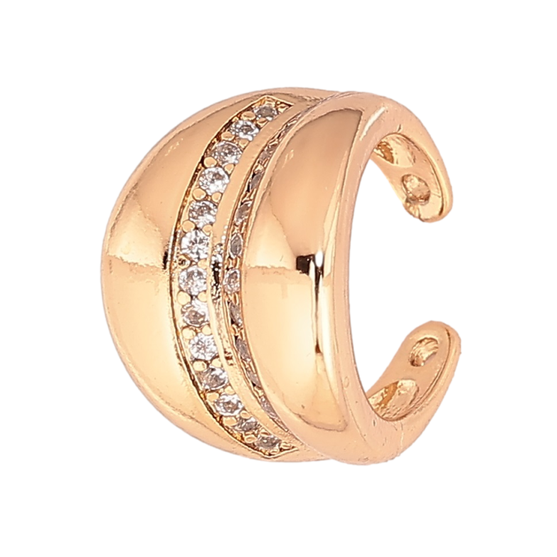 Сережки Xuping Позолота 18K моно-кафа «Візерунок з кристальною доріжкою» (1шт) фото №6 Сережки Xuping Позолота 18K моно-кафа «Візерунок з кристальною доріжкою» (1шт) фото №6