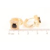 Серьги Xuping M&L Цвет 18K колечки Черный кристалл в обрамлении мелких кристалликов фото №2 Серьги Xuping M&L Цвет 18K колечки Черный кристалл в обрамлении мелких кристалликов фото №2
