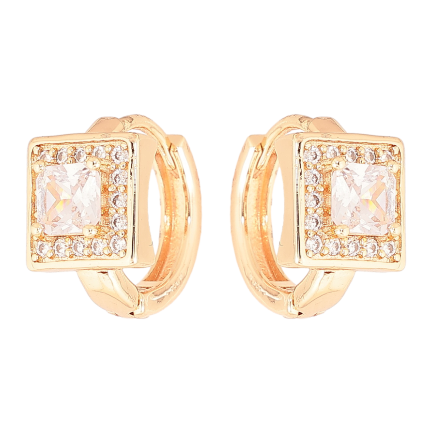 Серьги Xuping M&L Цвет 18K колечки Кристалл в обрамлении мелких кристалликов фото №1 Серьги Xuping M&L Цвет 18K колечки Кристалл в обрамлении мелких кристалликов фото №1