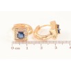 Сережки Xuping M&L Колір 18K колечка «Синій кристал в обрамленні дрібних кристаликів» фото №2