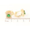 Серьги Xuping M&L Цвет 18K колечки Зеленый кристалл в обрамлении мелких кристалликов фото №2 Серьги Xuping M&L Цвет 18K колечки Зеленый кристалл в обрамлении мелких кристалликов фото №2